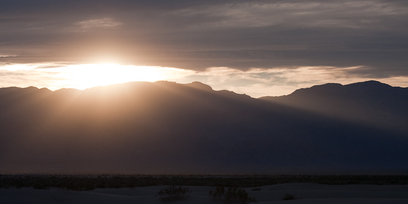 Nightfall over Death Valley.