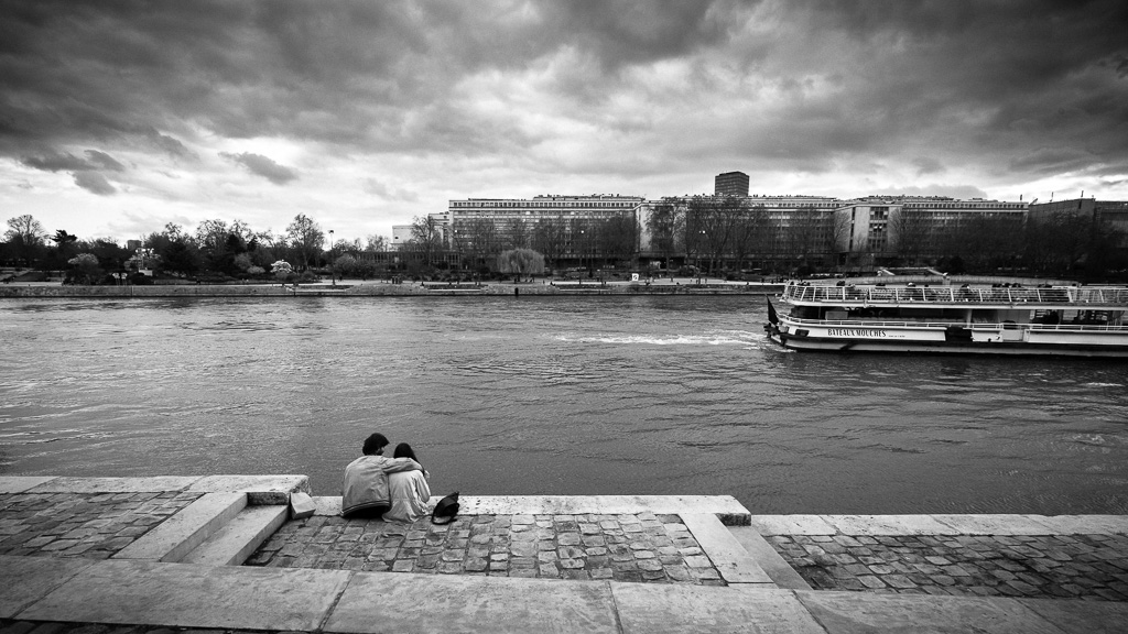 By the Seine.