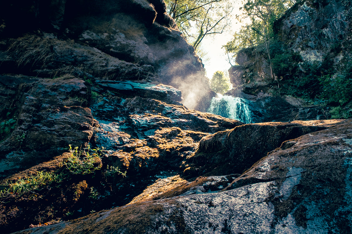 Down the river.
